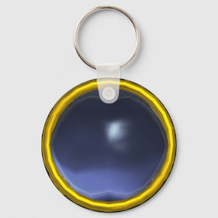 CHAVEIRO PEDRA GEM AZUL DE TOPAZ MÁGICA