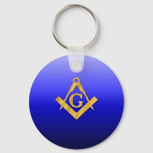 Chaveiro Pedreiro maçónico com azul do inclinação