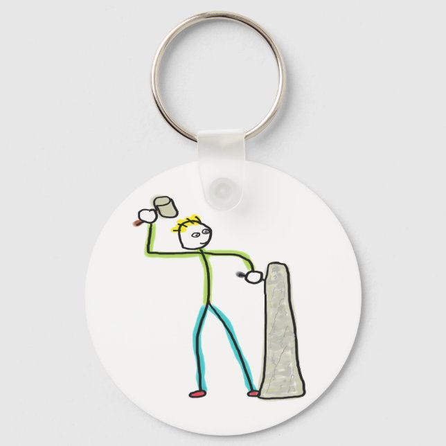 Chaveiro Pedreiro Stickman (Frente)