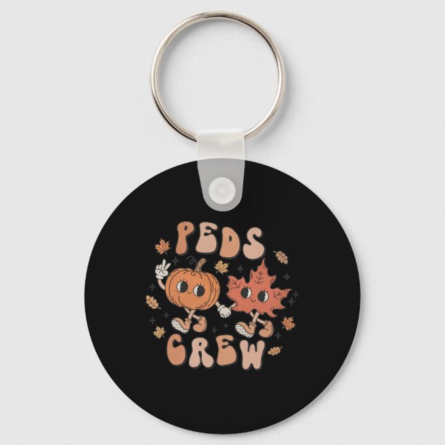 Chaveiro PEDS Pumpkin Ação de Graças Queda Nurs Pediátricos (Frente)