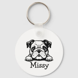 Chaveiro PEEING Bulldog Puppy Personalizado