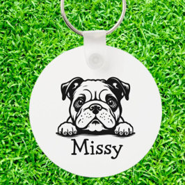Chaveiro PEEING Bulldog Puppy Personalizado