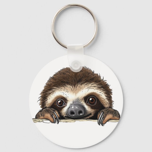 Chaveiro Peeking Sloth (Frente)