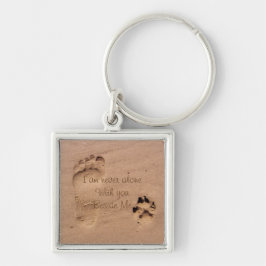Chaveiro Pegadas Memoriais de Cães em Areia Personalizadas
