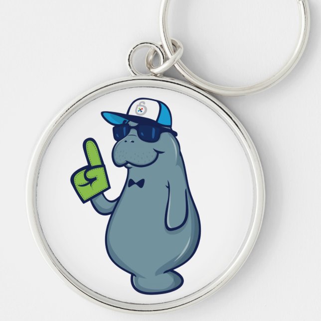 Chaveiro pegajoso da senha - Sr. Peixe-boi (Frente)