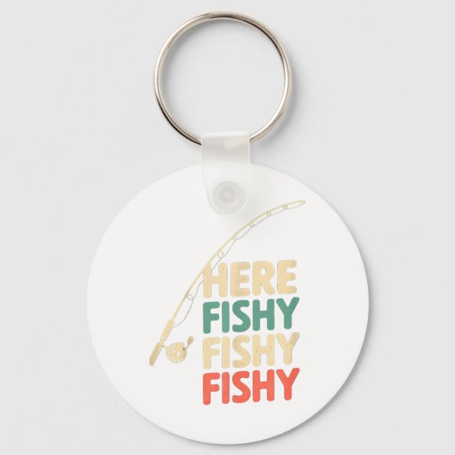 Chaveiro Peixe-aqui Designio de Pesca Divertido B Peixe _1  (Frente)