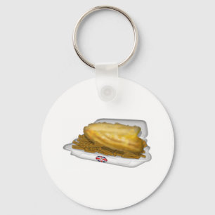Chaveiro Peixe com batatas fritas