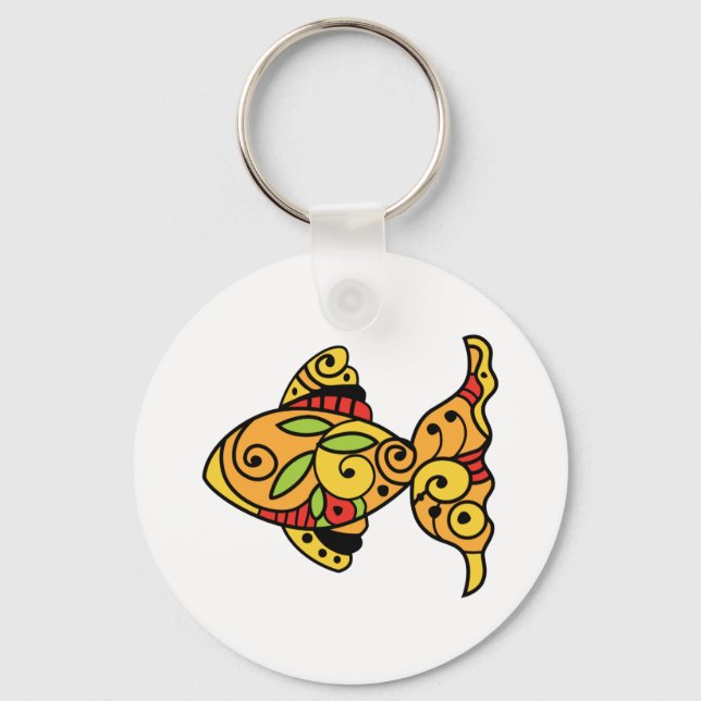 CHAVEIRO PEIXE DE OURO PINTADO (Frente)