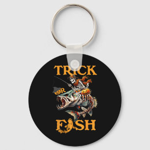 Chaveiro Peixe Pescaria de Halloween Truque ou Tratamento E