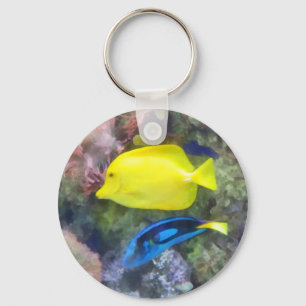 Chaveiro Peixes amarelos e azuis de Tang