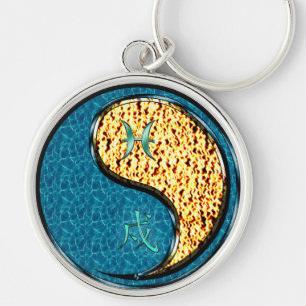 Chaveiro Peixes e Cão de Fogo