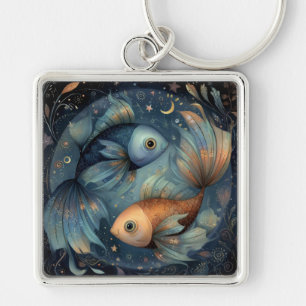 Chaveiro Peixes Peixes Zodíaco Astrologia Aniversário Celes
