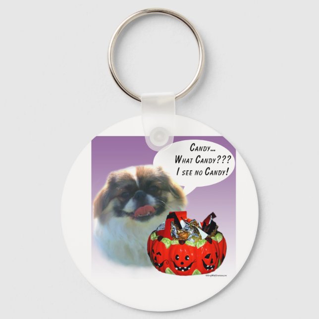 Chaveiro Pekingese Halloween Candy (Frente)