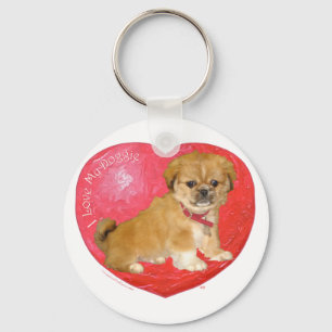 Chaveiro Pekingese / Shih Tzu Mistura Dia dos Namorados