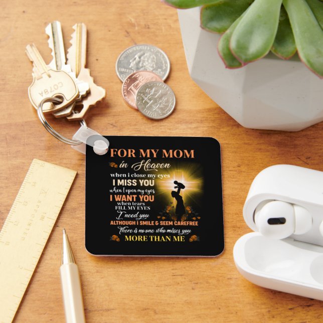 Chaveiro Pela Minha Mãe No Dia Do Memorial Do Céu, Presente (Mesa)