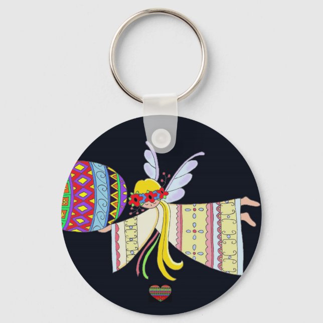 Chaveiro Pelas Asas de uma Arte Folclórica de Angel Ucrania (Frente)