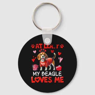 Chaveiro Pelo Menos Meu Beagle Me Ama no Dia dos Namorados