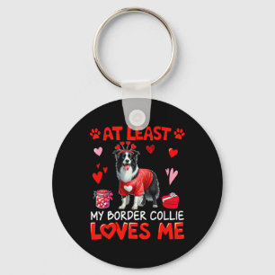 Chaveiro Pelo Menos Meu Border Collie Me Ama no Dia dos Nam