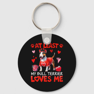 Chaveiro Pelo Menos Meu Bull Terrier Me Ama No Dia dos Namo