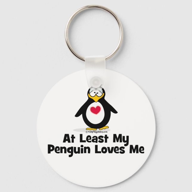 Chaveiro Pelo Menos Meu Pinguim Me Ama (Frente)