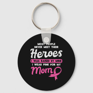 Chaveiro Pelo Meu Heroico Rosa Para A Consciência Do Cancer