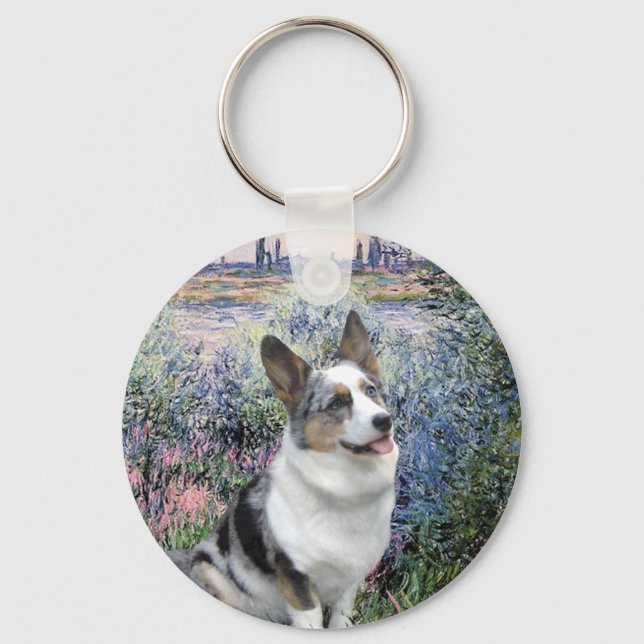 Chaveiro Pelo Sena - Merle Welsh Corgi (Frente)