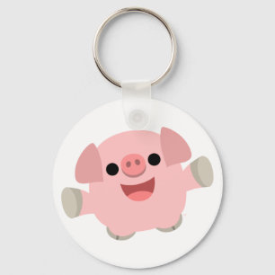 Chaveiro peluches do porco dos desenhos animados
