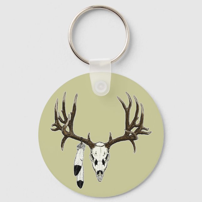 Chaveiro Pena de águia-caveira (Frente)