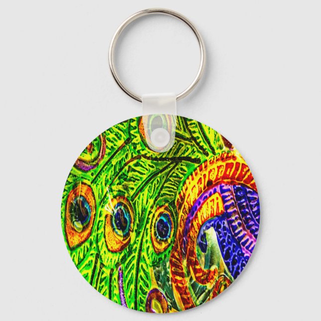 Chaveiro Penas de Peacock (Frente)