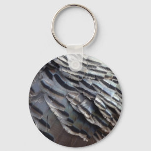 Chaveiro Penas de Peru Selvagem II Design Abstrato da Natur