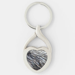 Chaveiro Penas Turcas Selvagens II Abstrato Nature Design