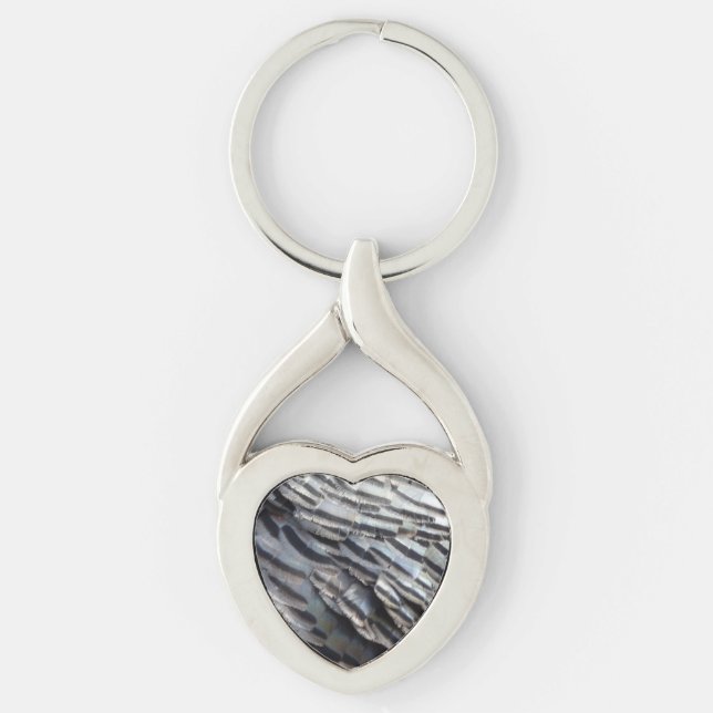 Chaveiro Penas Turcas Selvagens II Abstrato Nature Design (Frente)