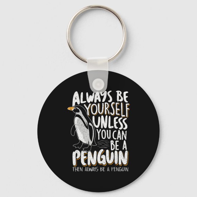Chaveiro Penguin Lovers &amp; Cute Penguins Always Be A Pen (Frente)