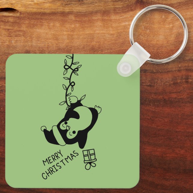 Chaveiro Penguine distributing christmas gifts (Verso)