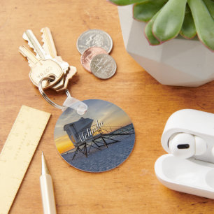 Chaveiro Pensacola Lifeguard Station Sunrise Key Chain