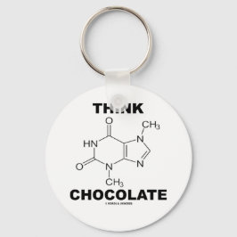 Chaveiro Pensar Chocolate (Química Molécula de Teobromina)