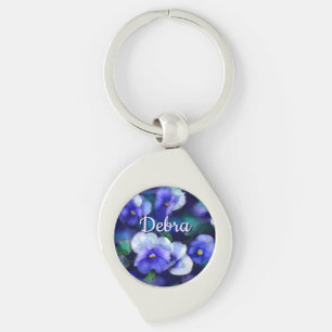 Chaveiro Penseiras Pansy Flor Floral Personalizado