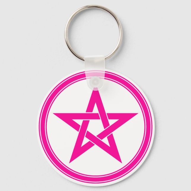 Chaveiro pentáculo rosa (Frente)