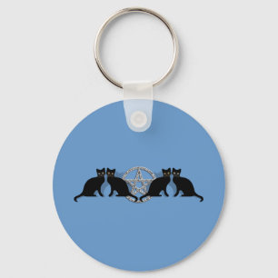 Chaveiro Pentagram mágico de Wicca com grupo do familiar d