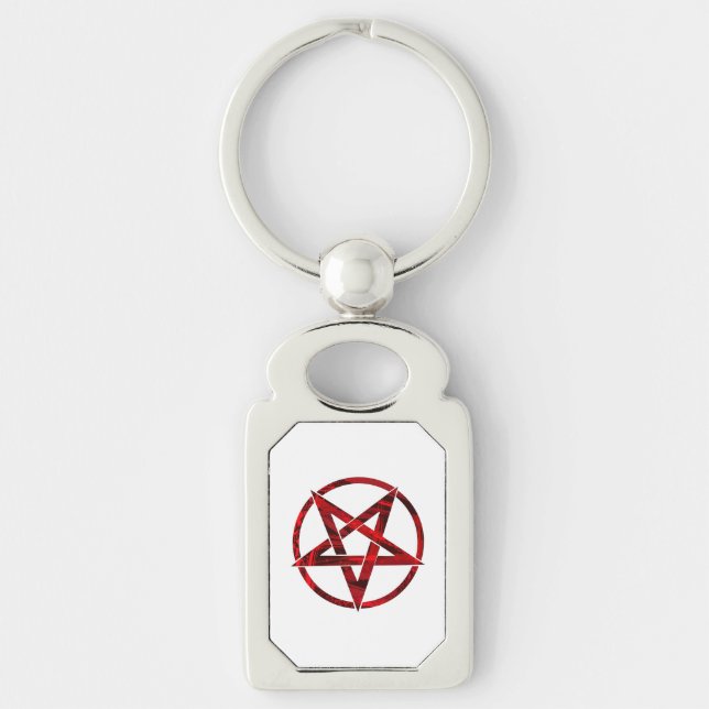 Chaveiro Pentagrama do Diabo Vermelho (Frente)