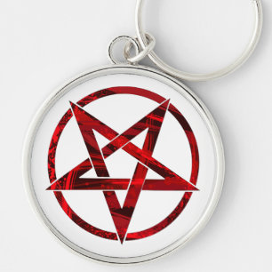 Chaveiro Pentagrama do Diabo Vermelho
