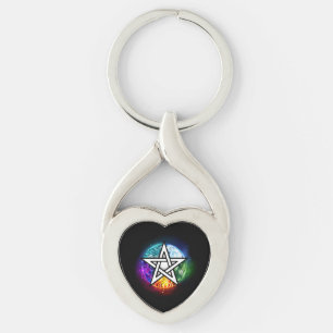 Chaveiro pentagrama wiccano
