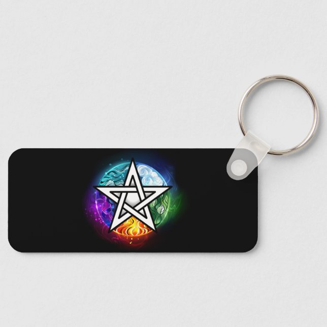 Chaveiro pentagrama wiccano (Frente)
