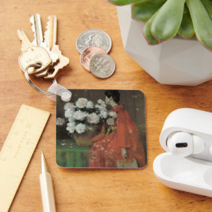 Chaveiro Peonias por William Merritt Chase, Arte Fino Antig