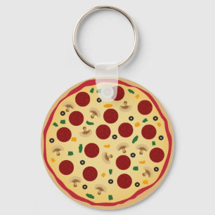 Chaveiro Pepperoni da novidade do divertimento e pizza do