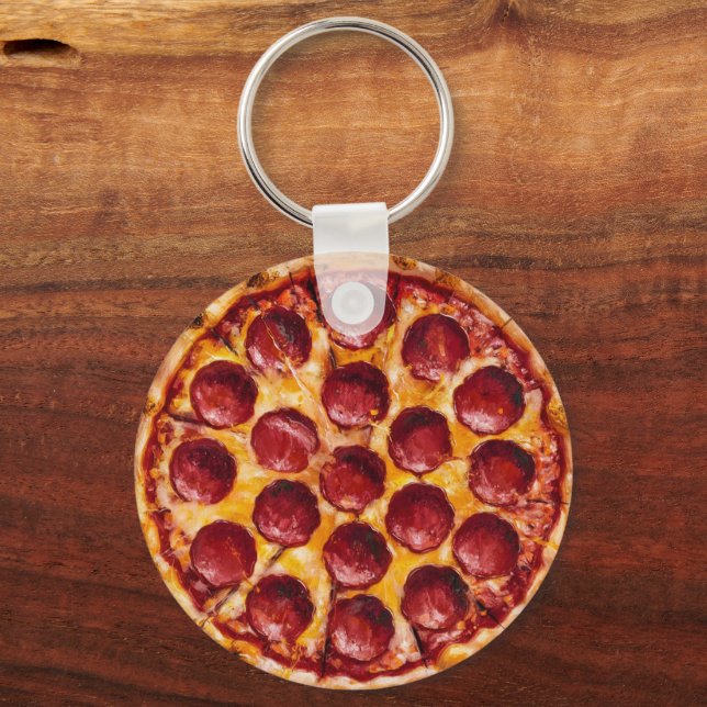 Chaveiro Pepperoni Pizza (Frente)