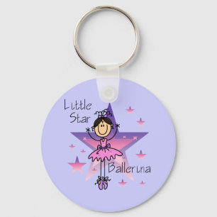 Chaveiro Pequena Bailarina Estrela - Cabelo Castanho
