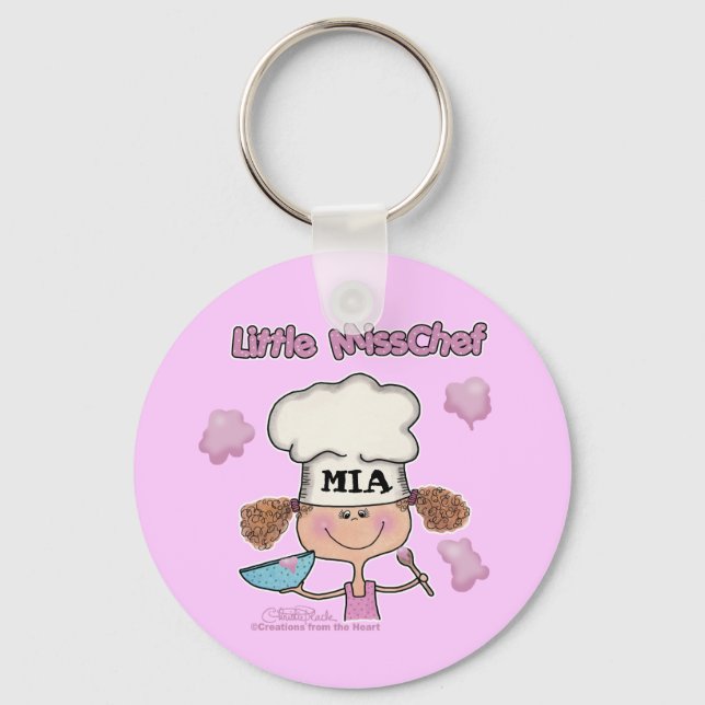 Chaveiro Pequena Senhorita Chef Personalizar (Frente)