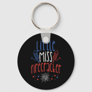 Chaveiro Pequena Senhorita Firecracker Engraçado 4 De Julho