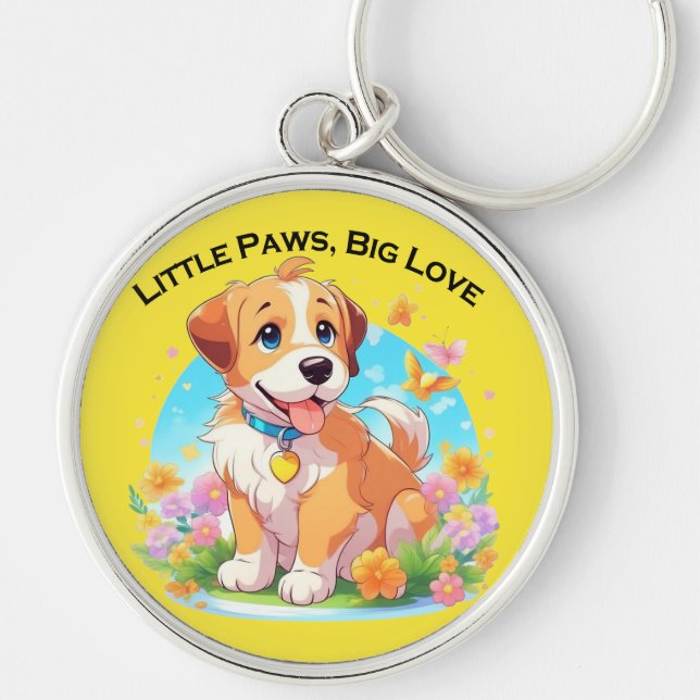 Chaveiro Pequenas Patas Bonitas Grande Amor (Frente)